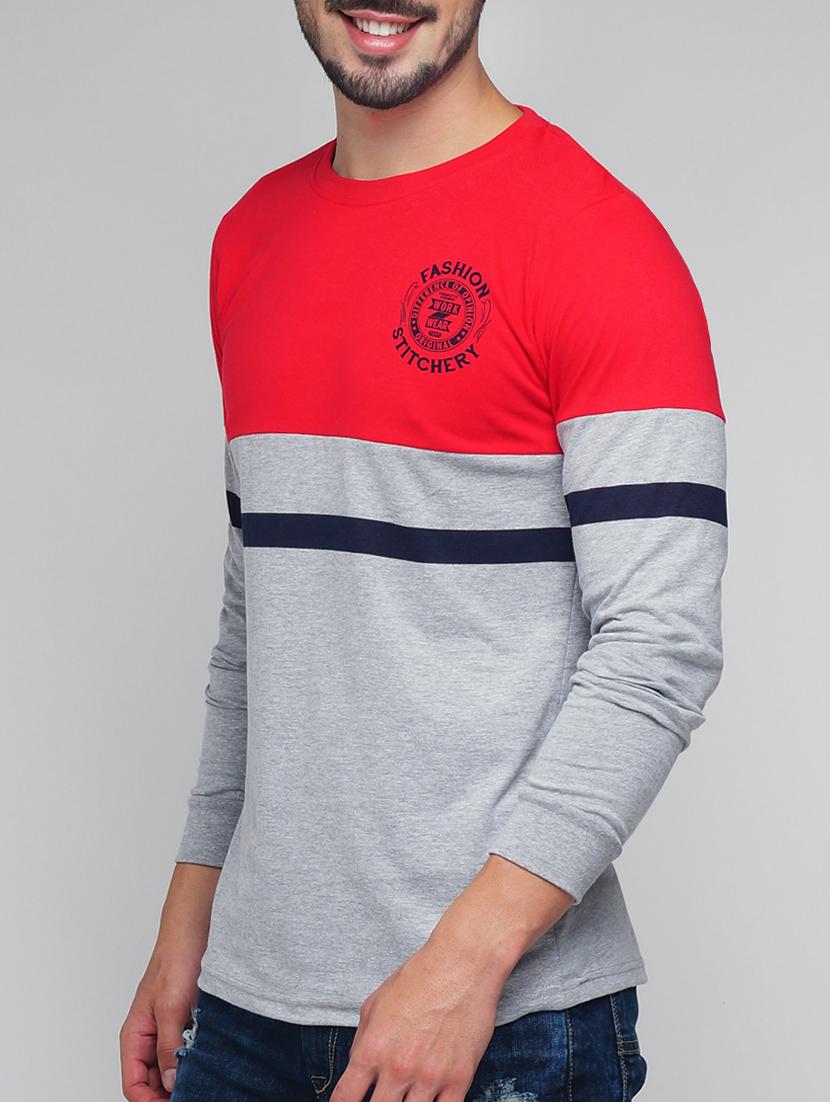colour block cotton t-shirt - 12989695 - Zoom Image - 2