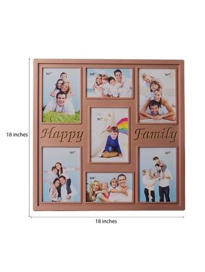 brown acrylic and glass family design photo frame for 7 photos - 1298983 - Standard Image - 2