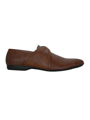 tan leatherette lace up shoe - 12993591 - Standard Image - 2