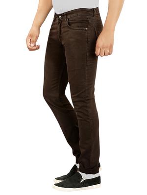 solid brown denim jeans - 13007784 - Standard Image - 2