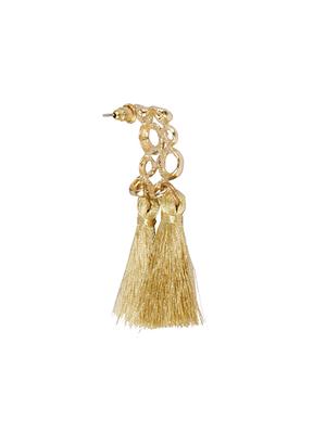 gold metal drop earring - 13008493 - Standard Image - 2