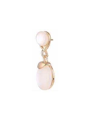 gold metal pearl earrings - 13009560 - Standard Image - 2