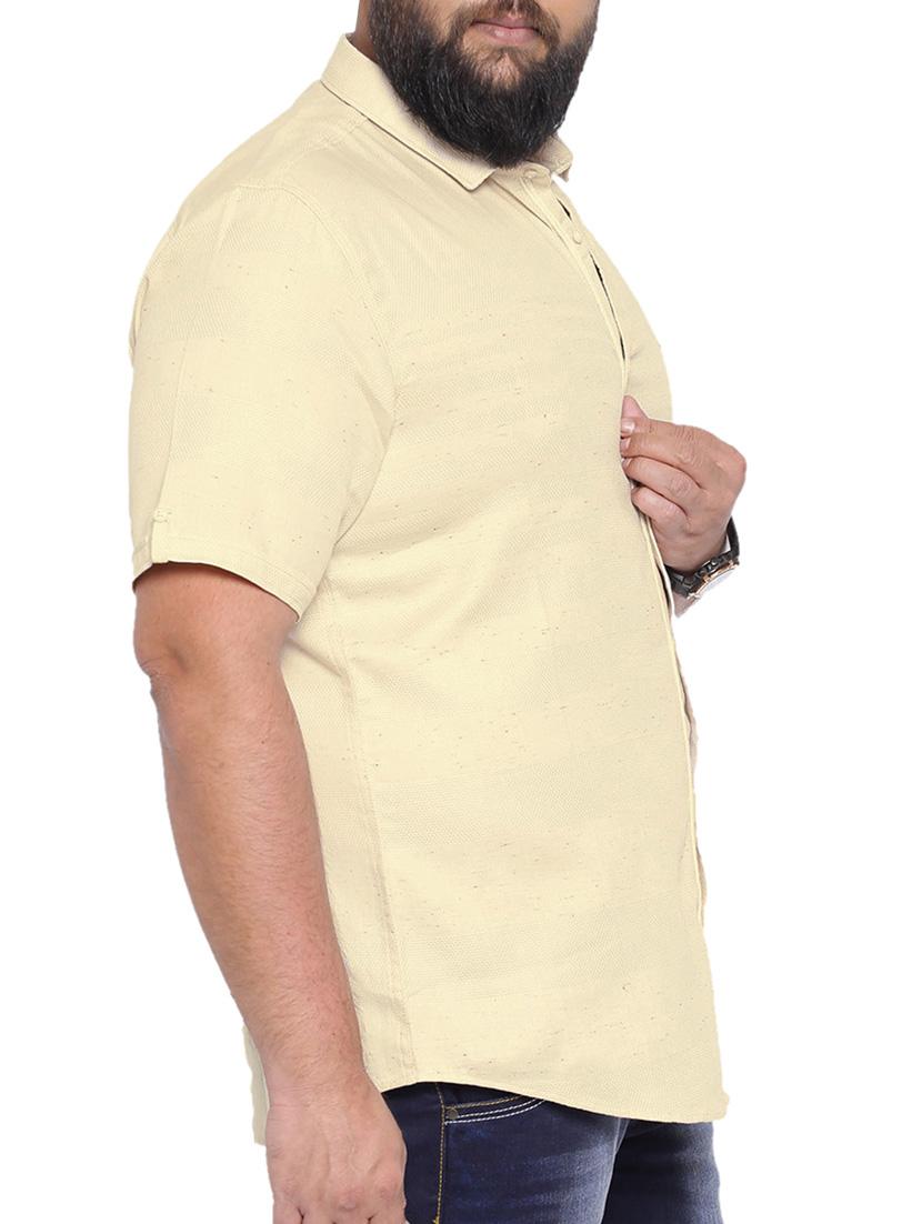 beige cotton casual shirt - 13011862 - Zoom Image - 2