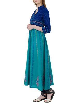 block printed anarkali kurta - 13017924 - Standard Image - 2