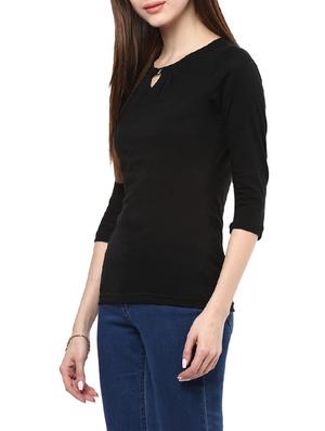 black cotton regular top - 13023189 - Standard Image - 2