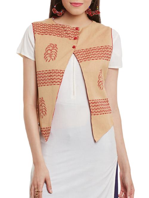 beige cotton summer jacket - 13035236 - Standard Image - 1