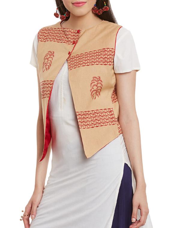 beige cotton summer jacket - 13035236 - Zoom Image - 2