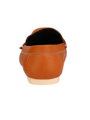 tan leatherette slip on loafer - 13042557 - Standard Image - 2