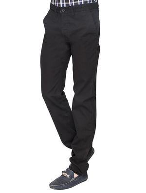 black cotton chinos casual trousers - 13047545 - Standard Image - 2