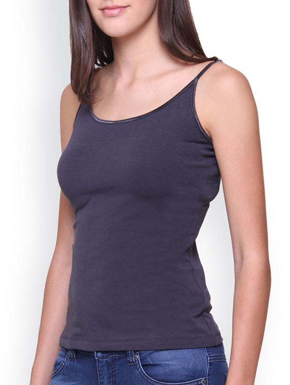 grey cotton camisole - 13048065 - Zoom Image - 2