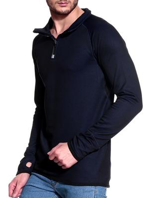 solid navy blue polyester t-shirt - 13054679 - Standard Image - 2