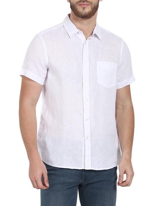 white cotton casual shirt - 13055761 - Standard Image - 1