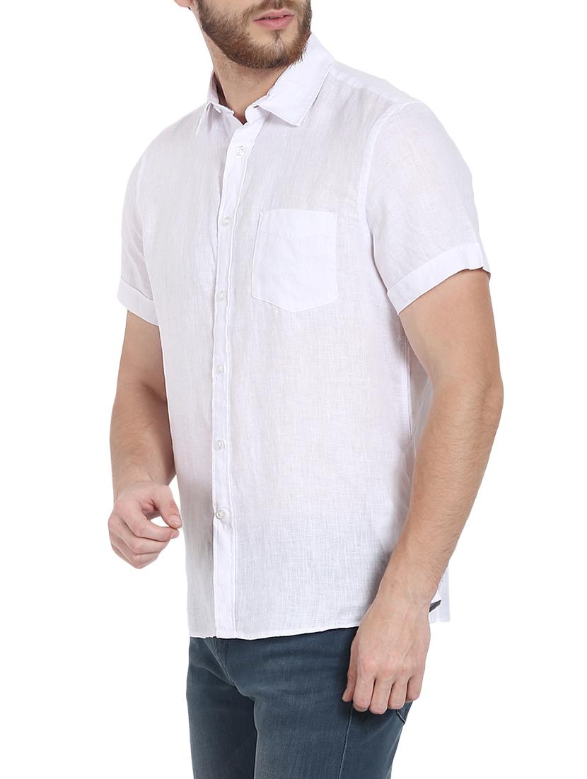 white cotton casual shirt - 13055761 - Zoom Image - 2