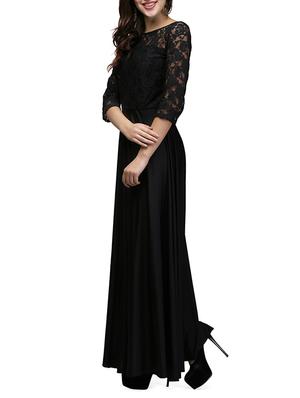 laced panel maxi dress - 13056289 - Standard Image - 2