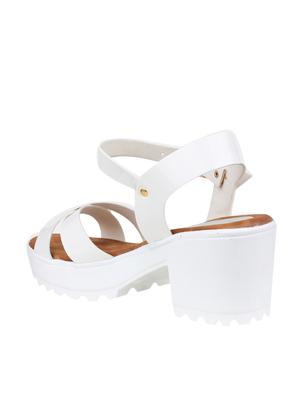 white ankle strap sandal - 13057156 - Standard Image - 2