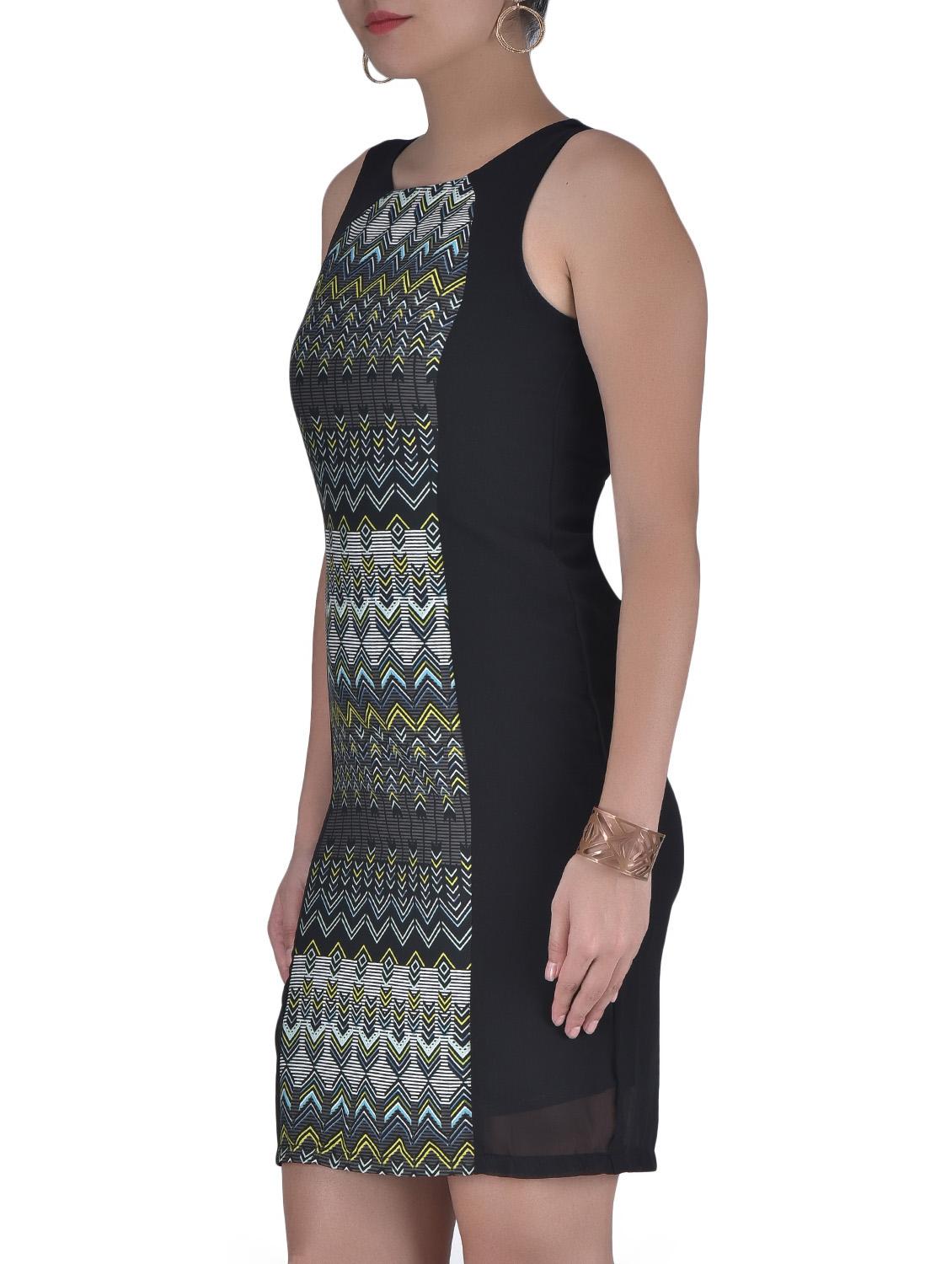 black georgette printed party wear dress - 1306729 - Zoom Image - 2