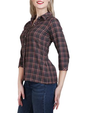 brown cotton regular shirt - 13073546 - Standard Image - 2