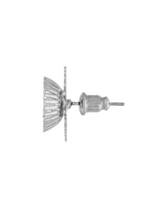 silver metal studs earrings - 13075841 - Standard Image - 2