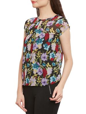 floral key-hole top - 13079016 - Standard Image - 2