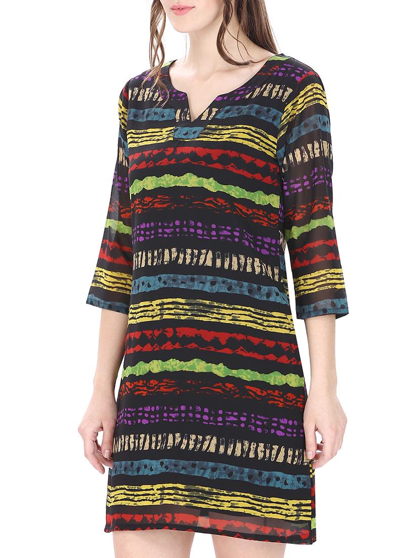 notch neck shift dress - 13086837 - Zoom Image - 2