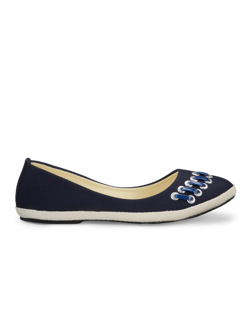 blue canvas slip on ballerina - 13111520 - Zoom Image - 2