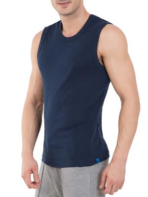 navy cotton vest - 13120660 - Standard Image - 2