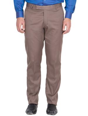 brown grey rayon set of 2 flat front formal trouser - 13123188 - Standard Image - 2