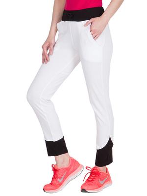white cotton track pants - 13123754 - Standard Image - 2