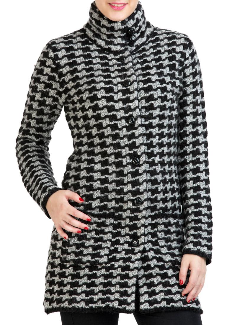 Black And Grey Polyacrylic Coat - By