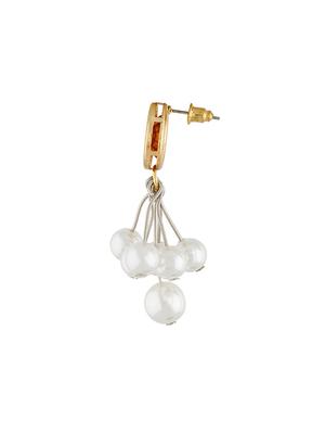 white metal drop earrings - 13132528 - Standard Image - 2