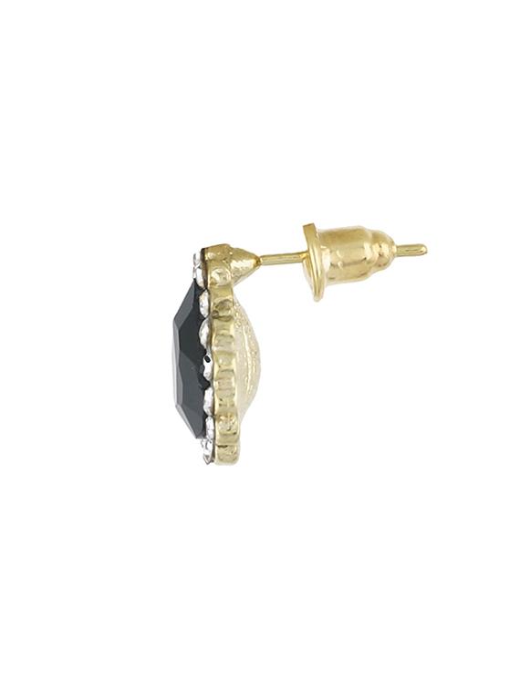 Black metal studs earrings - 13132530 - Zoom Image - 2