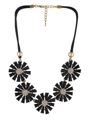 black metal short necklace - 13132546 - Standard Image - 2