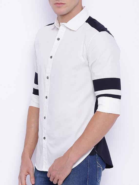 white cotton casual shirt - 13135800 - Zoom Image - 2