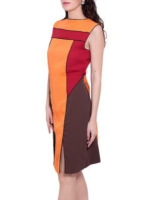 orange crepe dress - 13144570 - Standard Image - 2