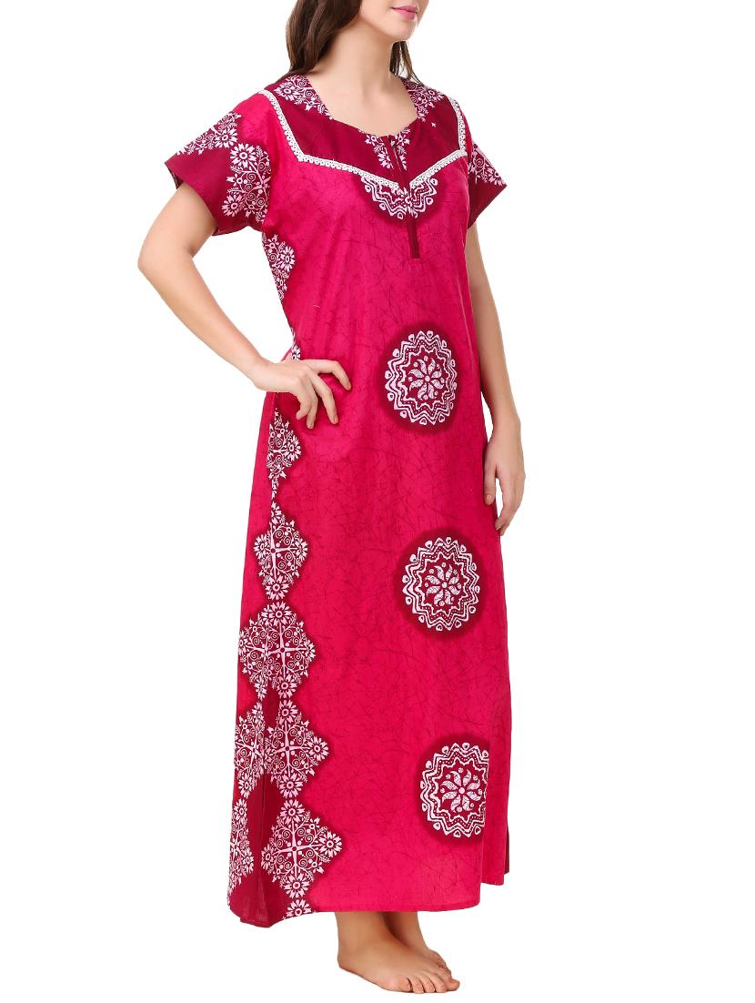 pink cotton gowns - 13155138 - Zoom Image - 2