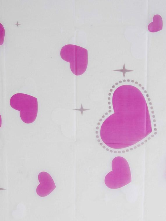 Home Candy Pink Hearts Shower Curtain with Hooks - 13162707 - Zoom Image - 2