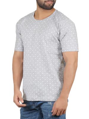 grey cotton printed t-shirt - 13170751 - Standard Image - 2