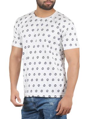 white cotton printed t-shirt - 13170797 - Standard Image - 2