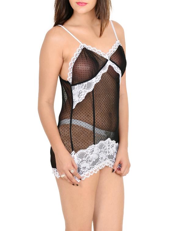 black net babydoll - 13172641 - Zoom Image - 2