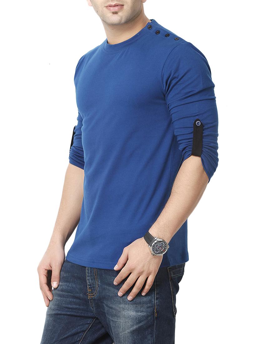solid blue cotton t-shirt - 13177470 - Zoom Image - 2