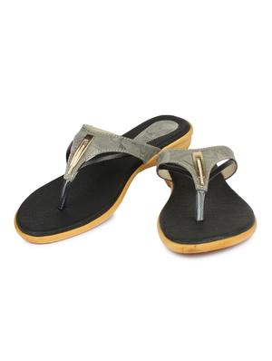 black leatherette toe separator sandals - 13178747 - Standard Image - 2