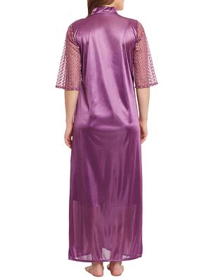 purple satin nightwear set - 13182897 - Standard Image - 2