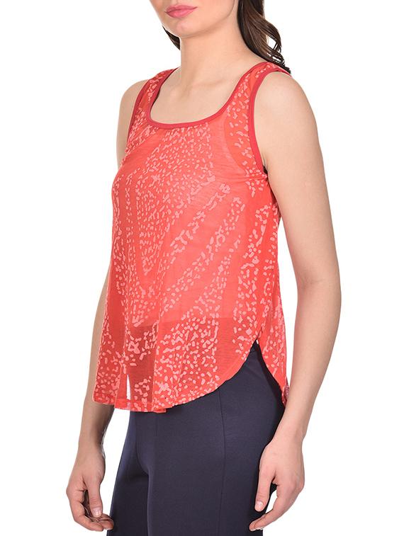 Curved hem scoop neck top - 13187508 - Zoom Image - 2