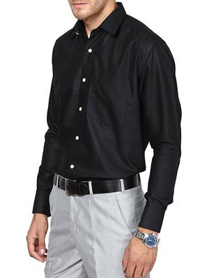 black cotton formal shirt - 13199067 - Standard Image - 2