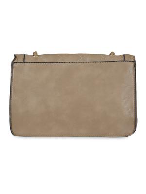 Peanut beige Textured Faux Leather Sling Bag - 1321068 - Standard Image - 2