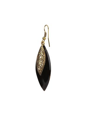 black brass drop earrings - 13214516 - Standard Image - 2