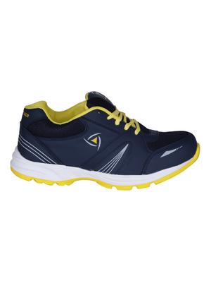 navy leatherette(pu sport shoes - 13215593 - Standard Image - 2