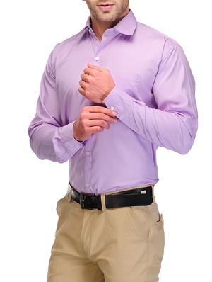 purple cotton blend formal shirt - 13216104 - Standard Image - 2