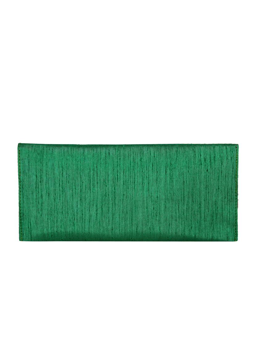 green polyester ethnic clutch - 13216382 - Zoom Image - 2