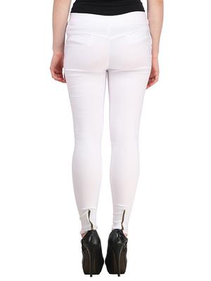 white cotton jeggings - 13225433 - Standard Image - 2